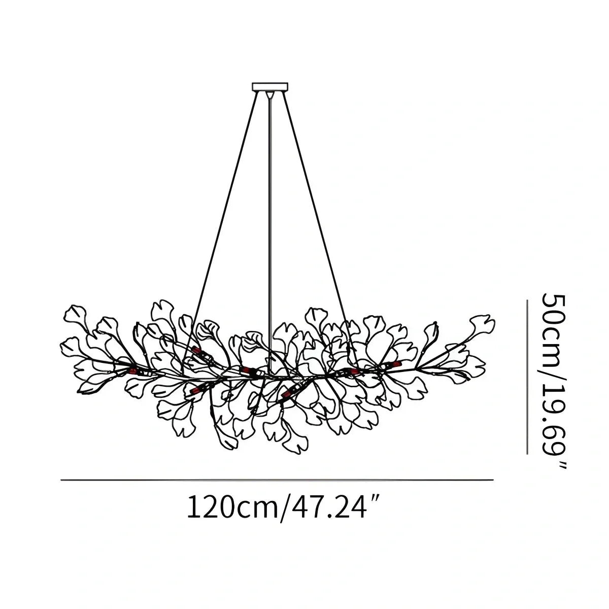 Gingko Chandeliers-B for Living Room - Orntli