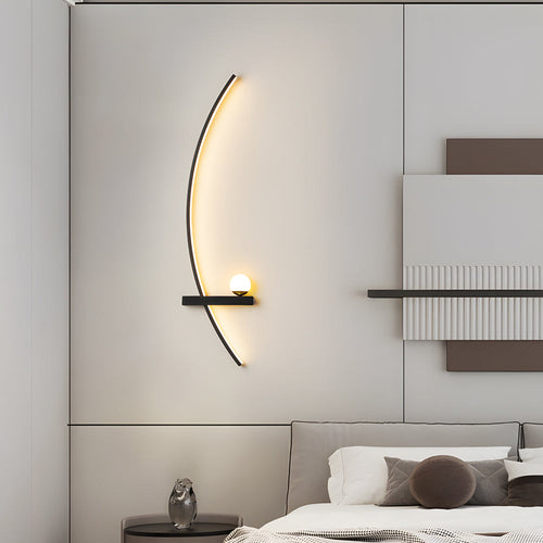 21'' Curved Strip 3 Step Dimming LED Wall Sconce M50 | Esilora