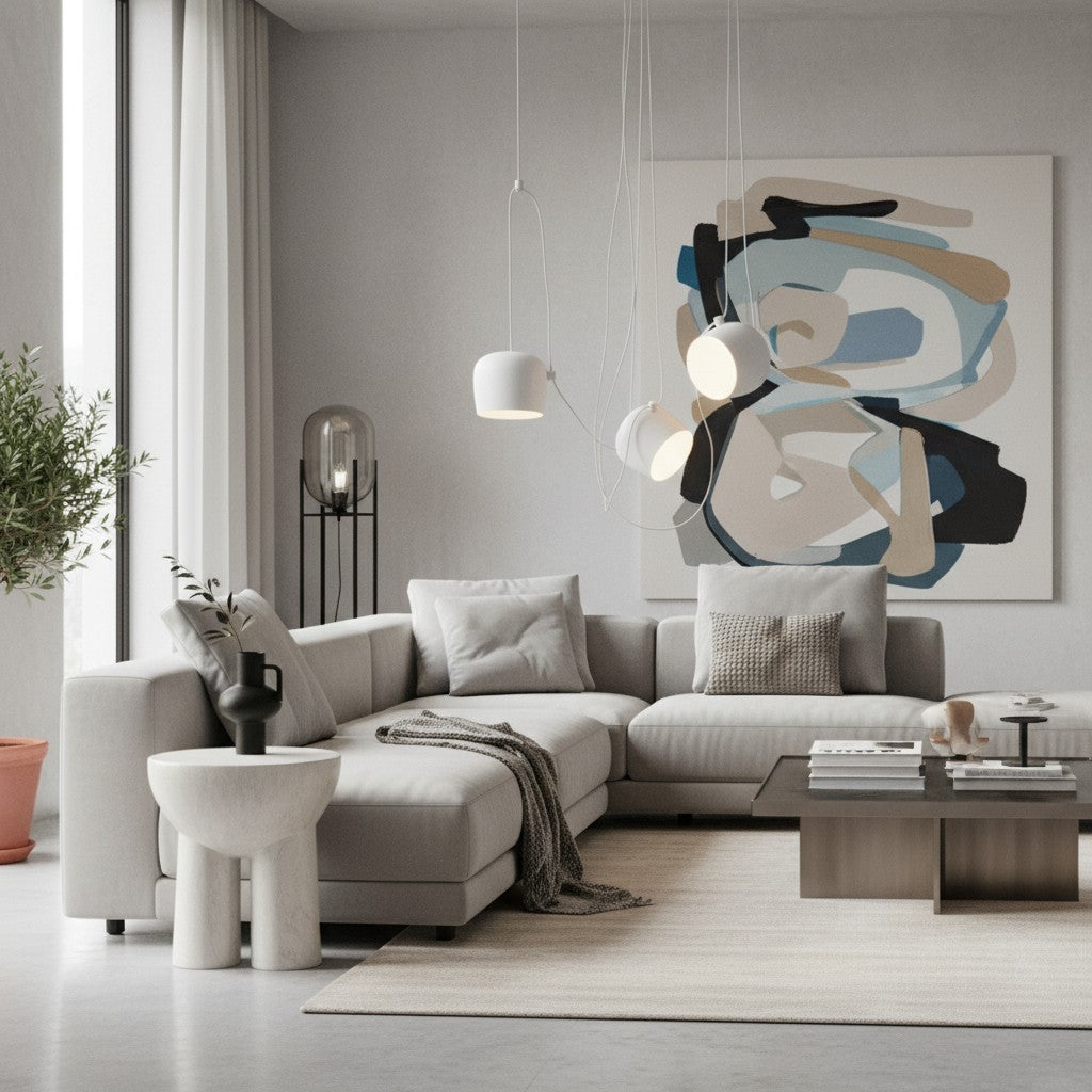 Axiomorna Minimalist Adjustable Modern Pendant Lamp - Sleek LED Hanging Light for Any Space N02 | Esilora