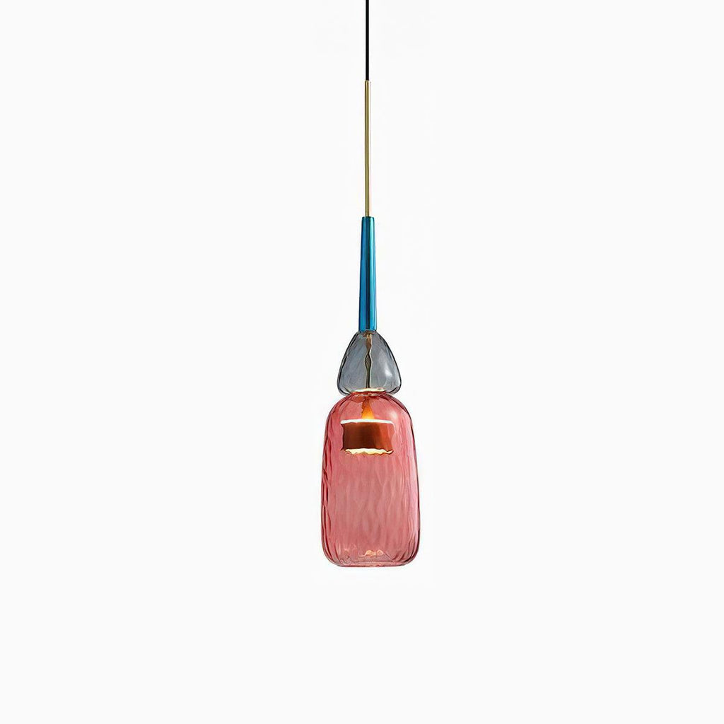 Hand Blown Glass Pendant Lamp - Colorful Candy Iron Mixed Color Indoor | Esilora