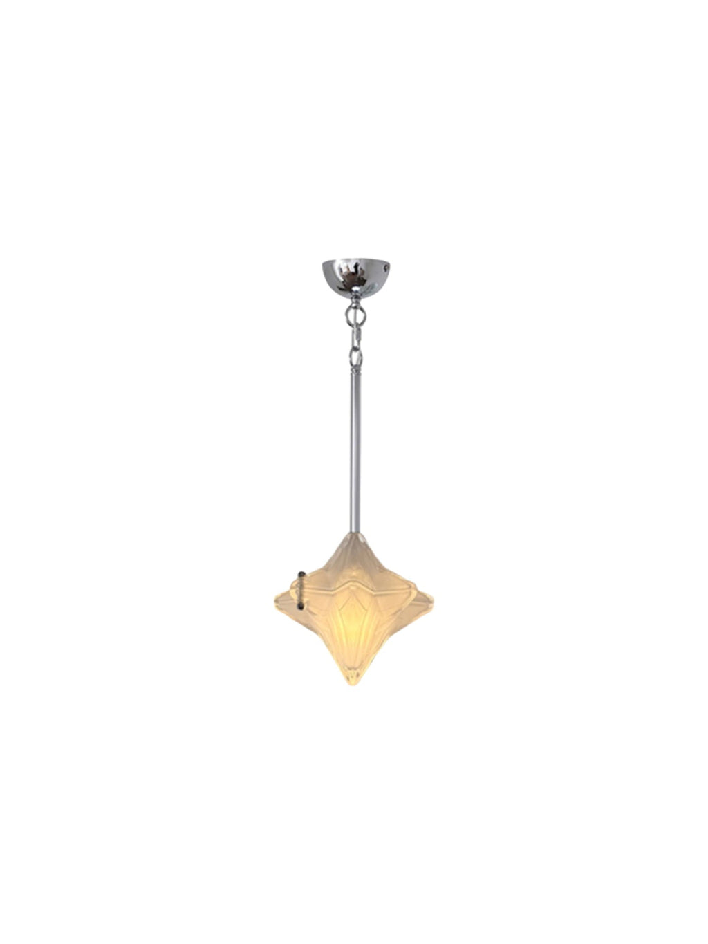 Art Deco Star Pendant Light - Frosted Glass Pendant with Geometric Style - Astris Elara | Esilora