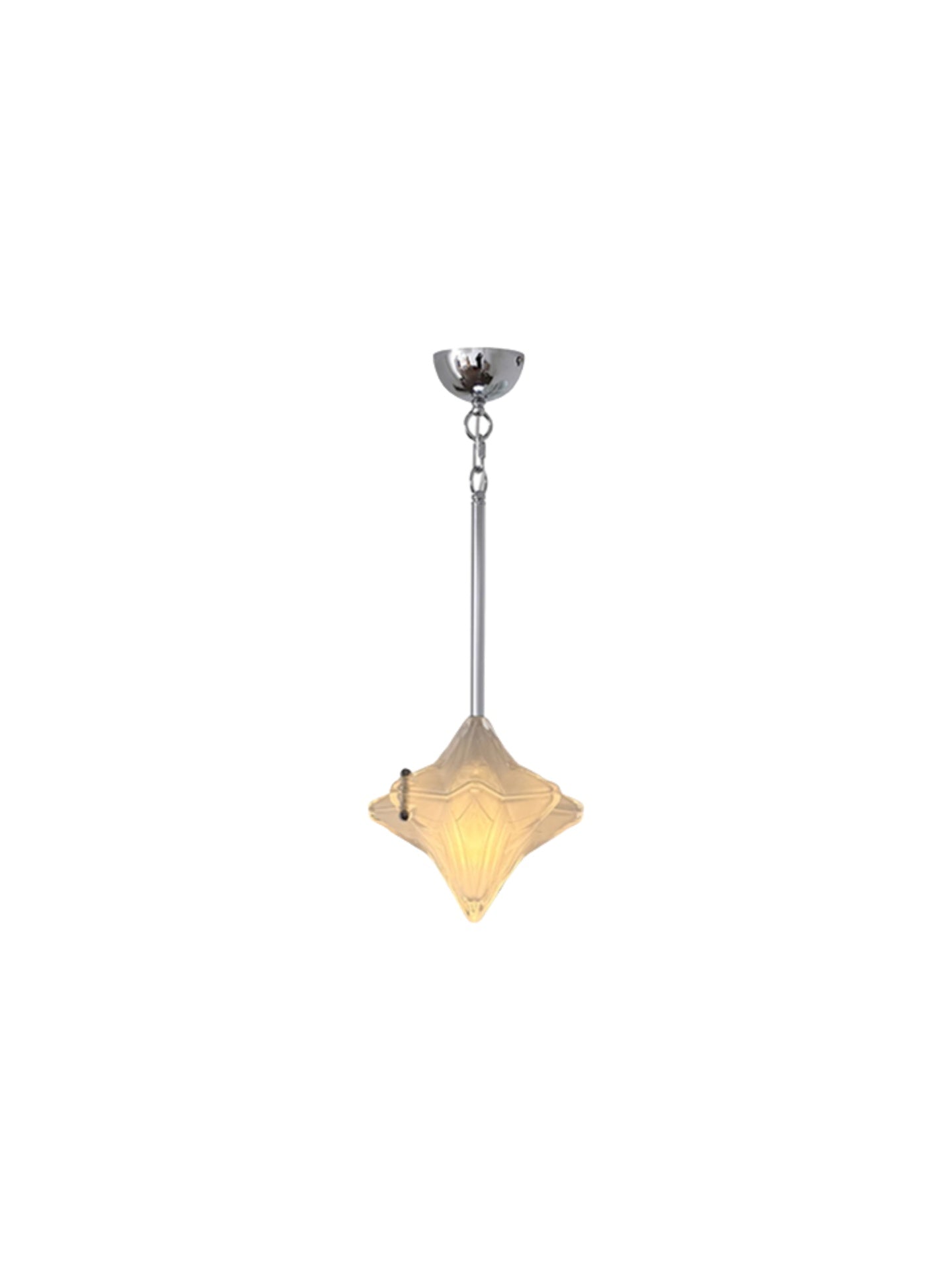 Art Deco Star Pendant Light - Frosted Glass Pendant with Geometric Style - Astris Elara | Esilora