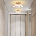 Aurion Ceiling Light — Gold Iron Flush-Mount, Energy-Efficient LED