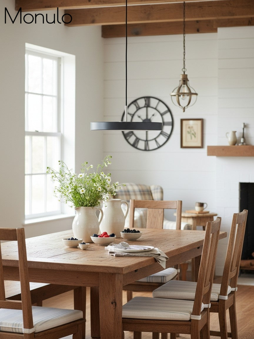 Modern Disc Pendant Light — Nordic Minimalist Fixture for Dining & Kitchen | Esilora