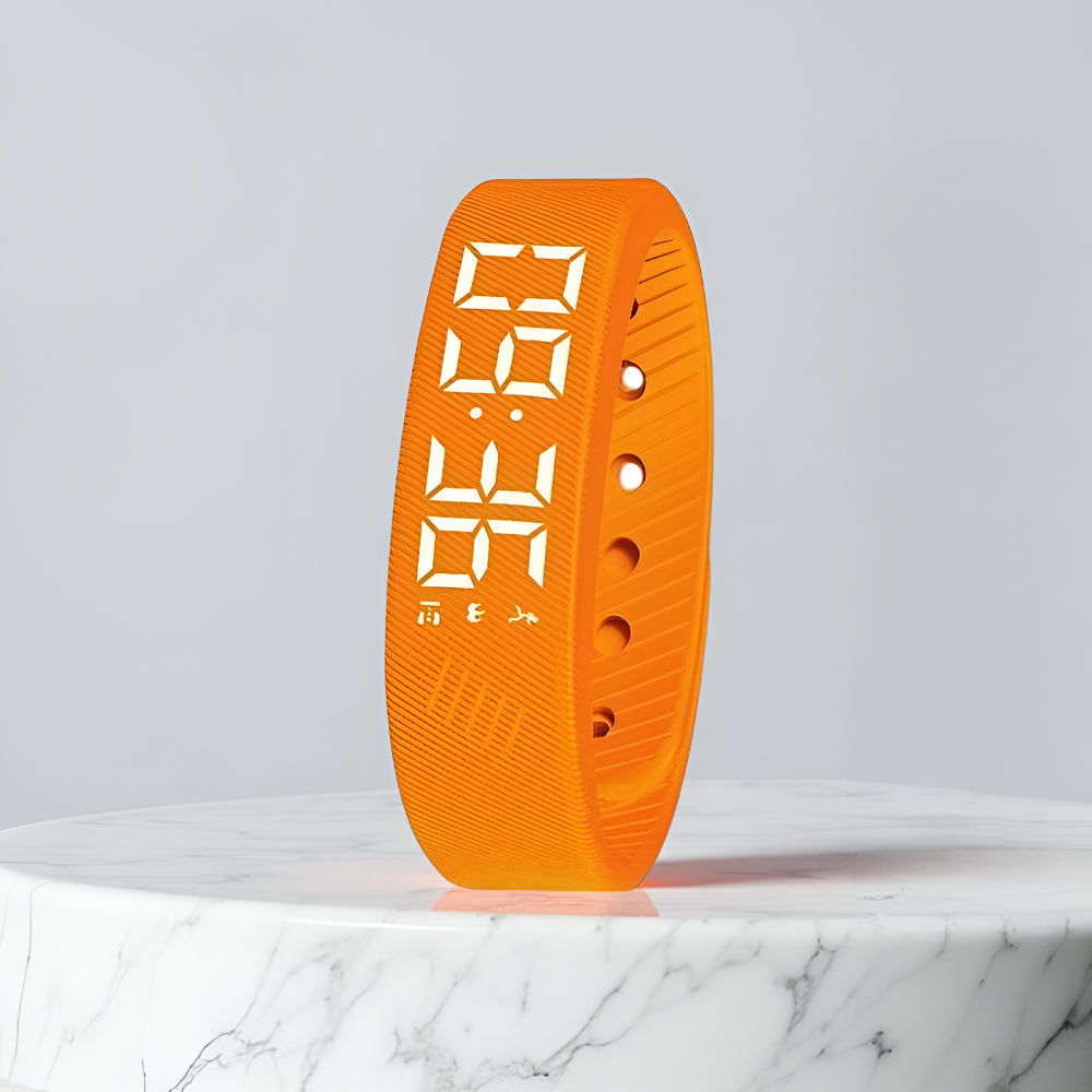 Reloj deportivo digital resistente al agua - pantalla LED, correa ligera de silicona, para mujeres y hombres