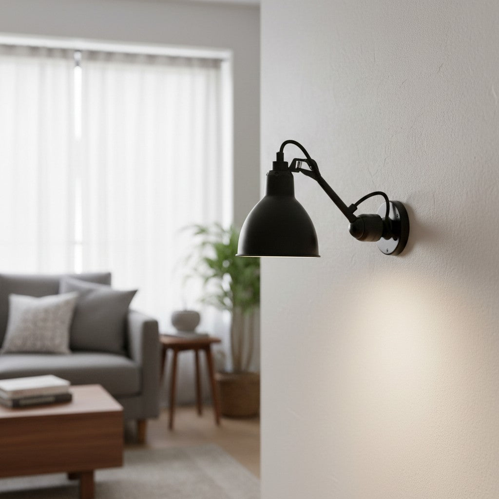 Articula Foldable Swing Arm Wall Light – Functional Wall Lamp with Rotatable Shade for Home N19 | Esilora