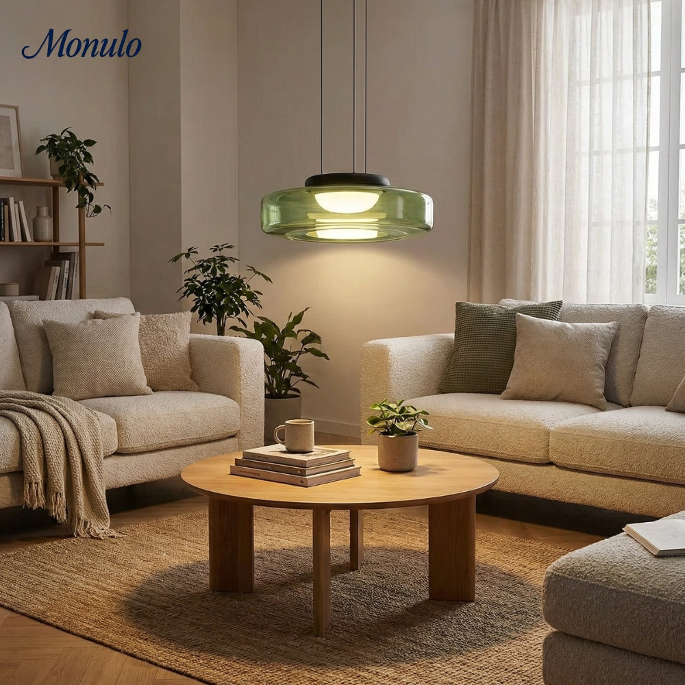 Verdoma Stacked Disc Form Glass Pendant Light Contemporary Nordic Lighting for Kitchens | Esilora