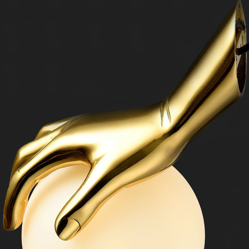Hand Holding Globe Pendant Light | Esilora