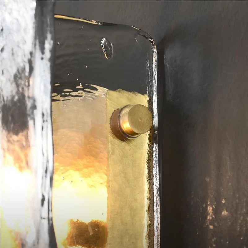 Verdura Architectural Wall Mounted Lamp with Glass Panel Design | Esilora