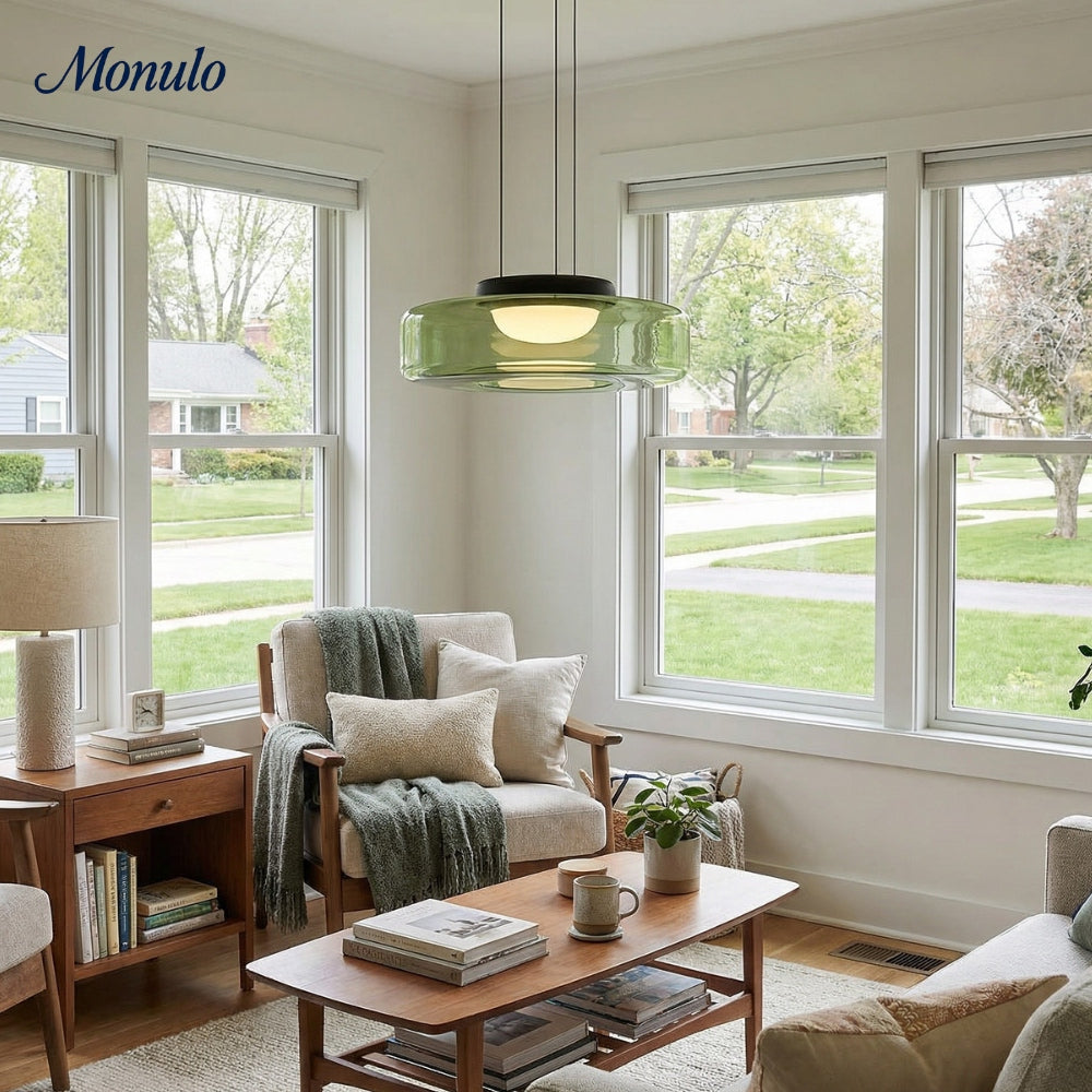 Verdoma Stacked Disc Form Glass Pendant Light Contemporary Nordic Lighting for Kitchens | Esilora