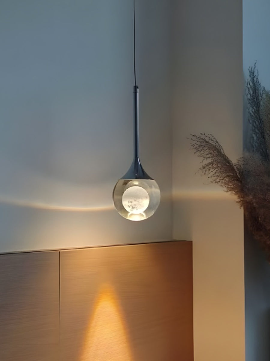Moon klare Glas-Kugel-Pendelleuchte | Esilora