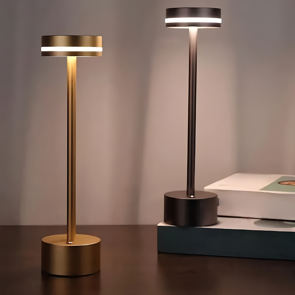 Modern Aluminum LED Table Lamp — Wireless & Dimmable