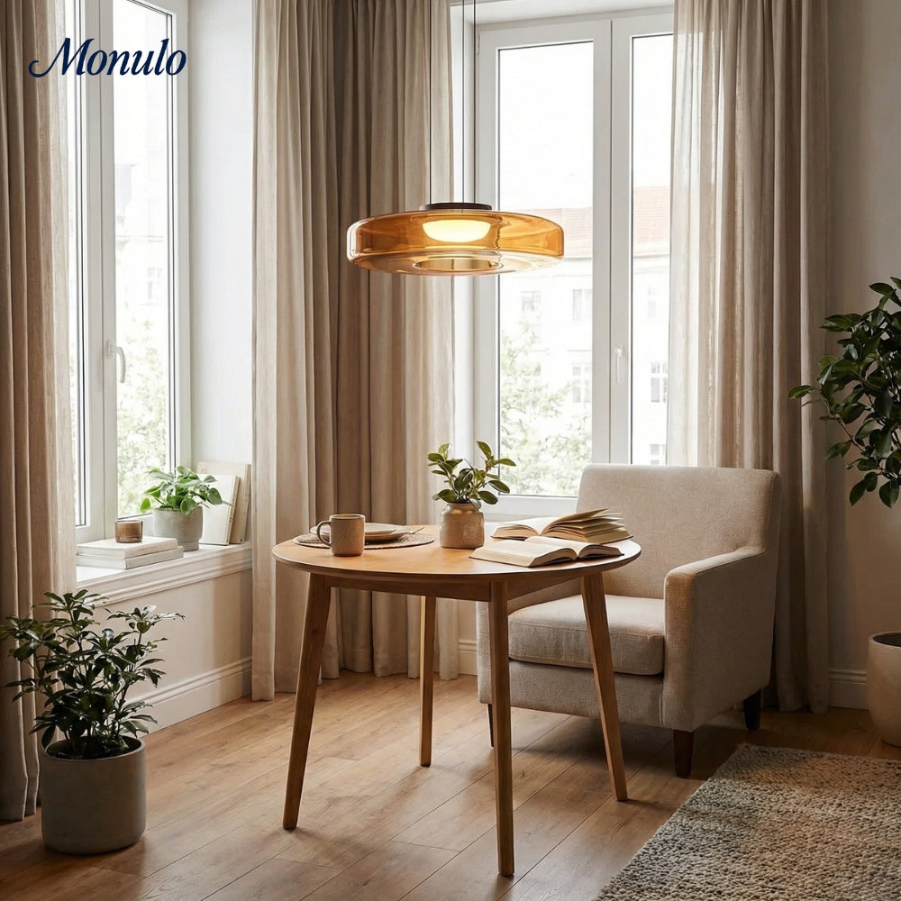 Verdoma Stacked Disc Form Glass Pendant Light Contemporary Nordic Lighting for Kitchens | Esilora