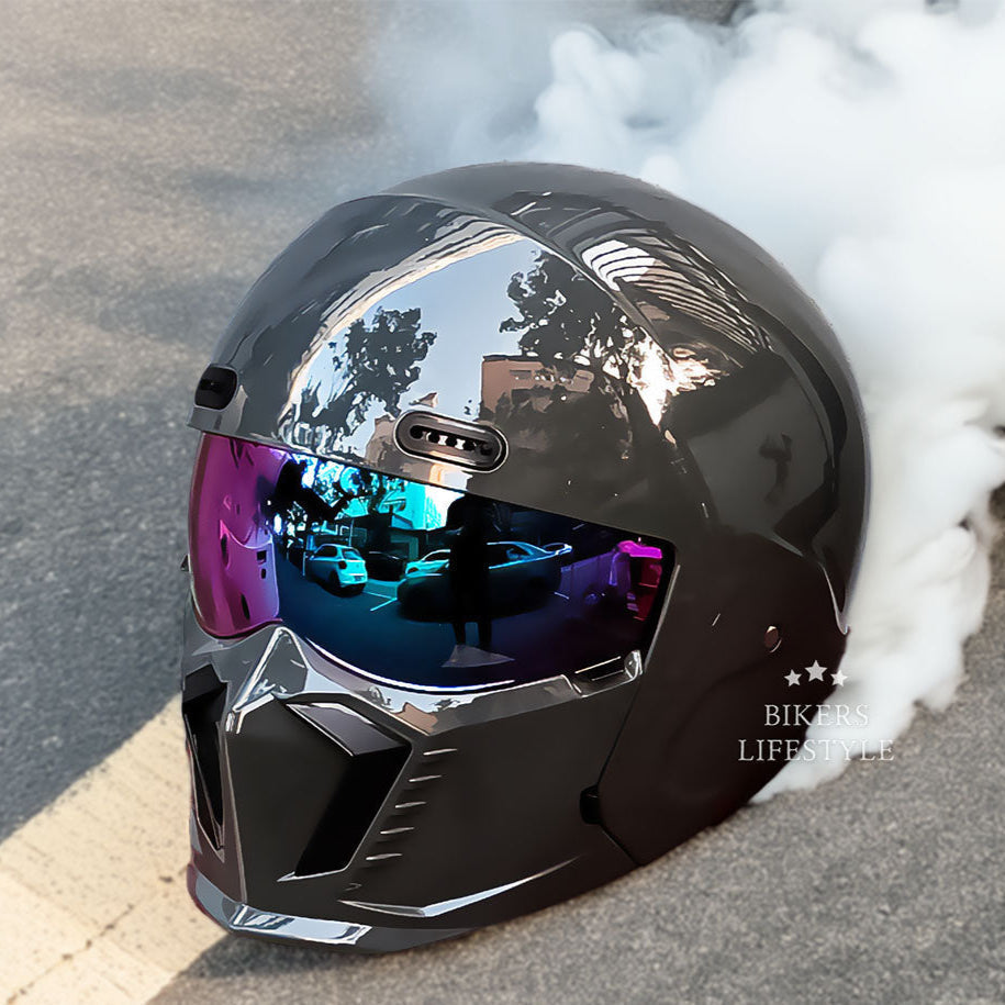 Capacete clássico retro para motociclistas, aprovado pelas normas DOT e ECE, com um visual intemporal