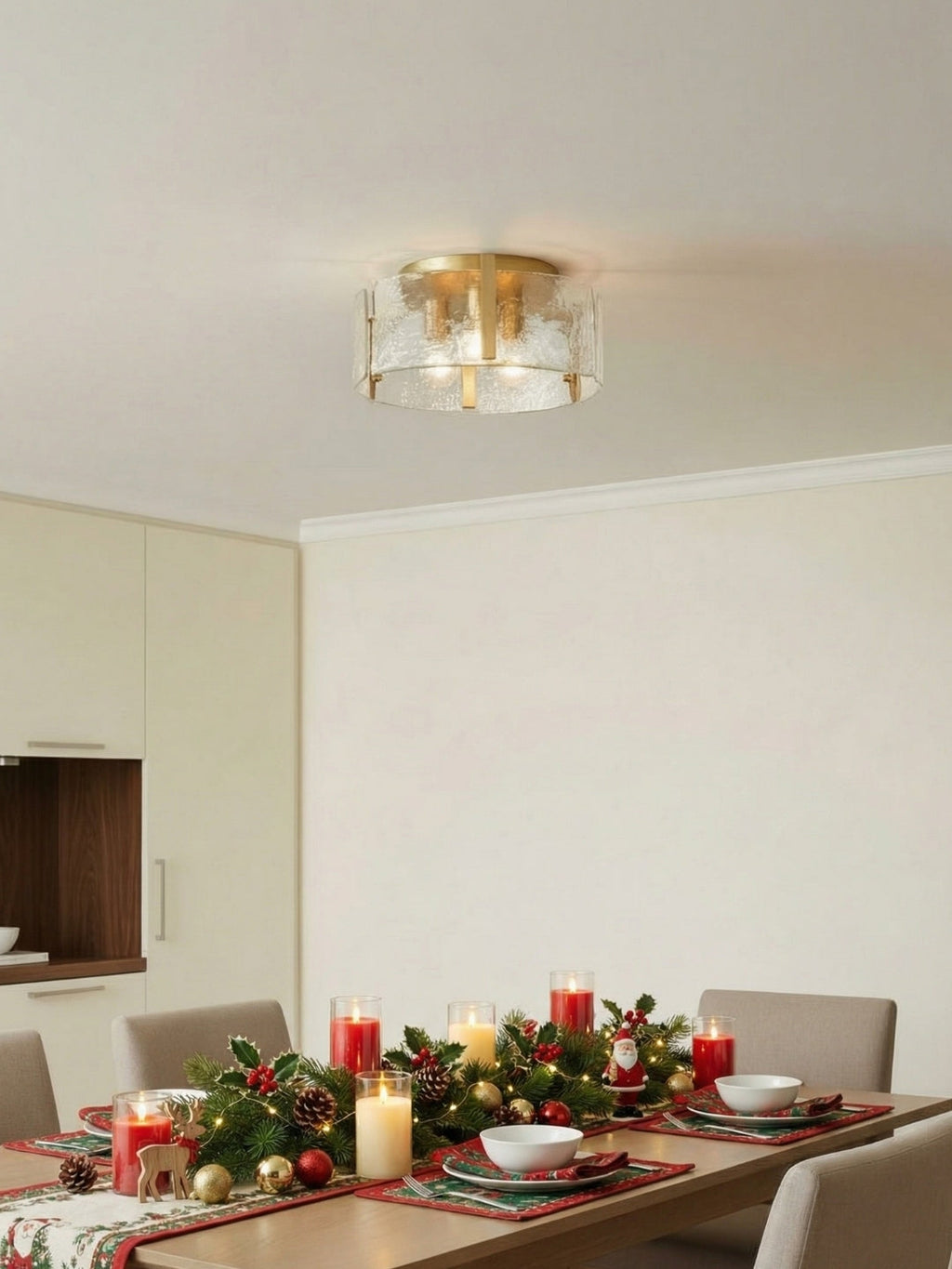 Plafonnier moderne rétro Kalvora avec abat-jour sculptural - Idéal pour chambre ou salon | Esilora
