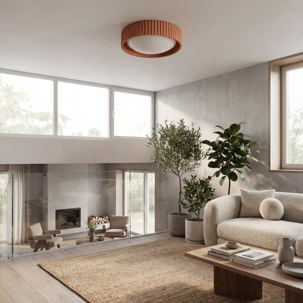 Acrion Round Ceiling Light - Modern Acrylic Light for Bedroom | Esilora