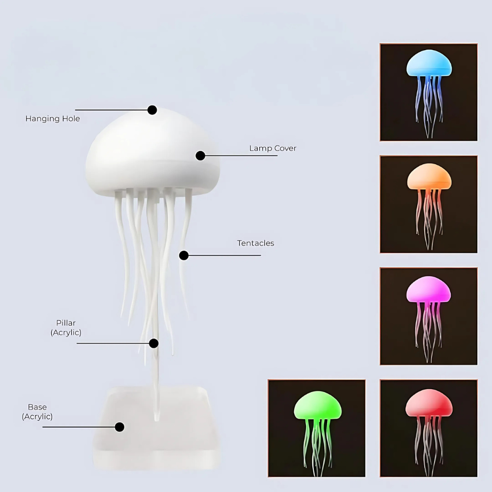 Jellyfish Design LED Table Lamp — Color Change Lighting