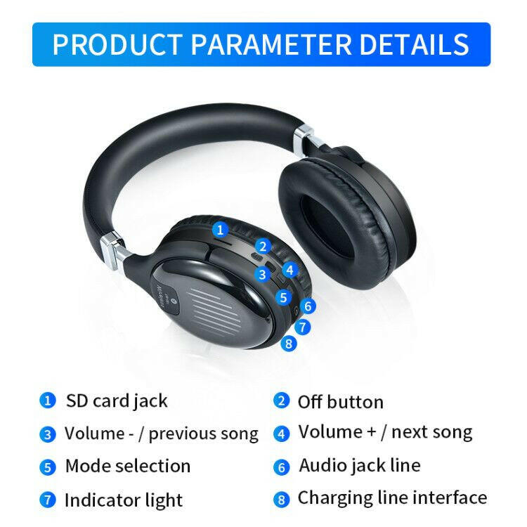 سماعات رأس لاسلكية أوريڤوكس TM061 — Bluetooth 5.0، صوت منخفض الكمون