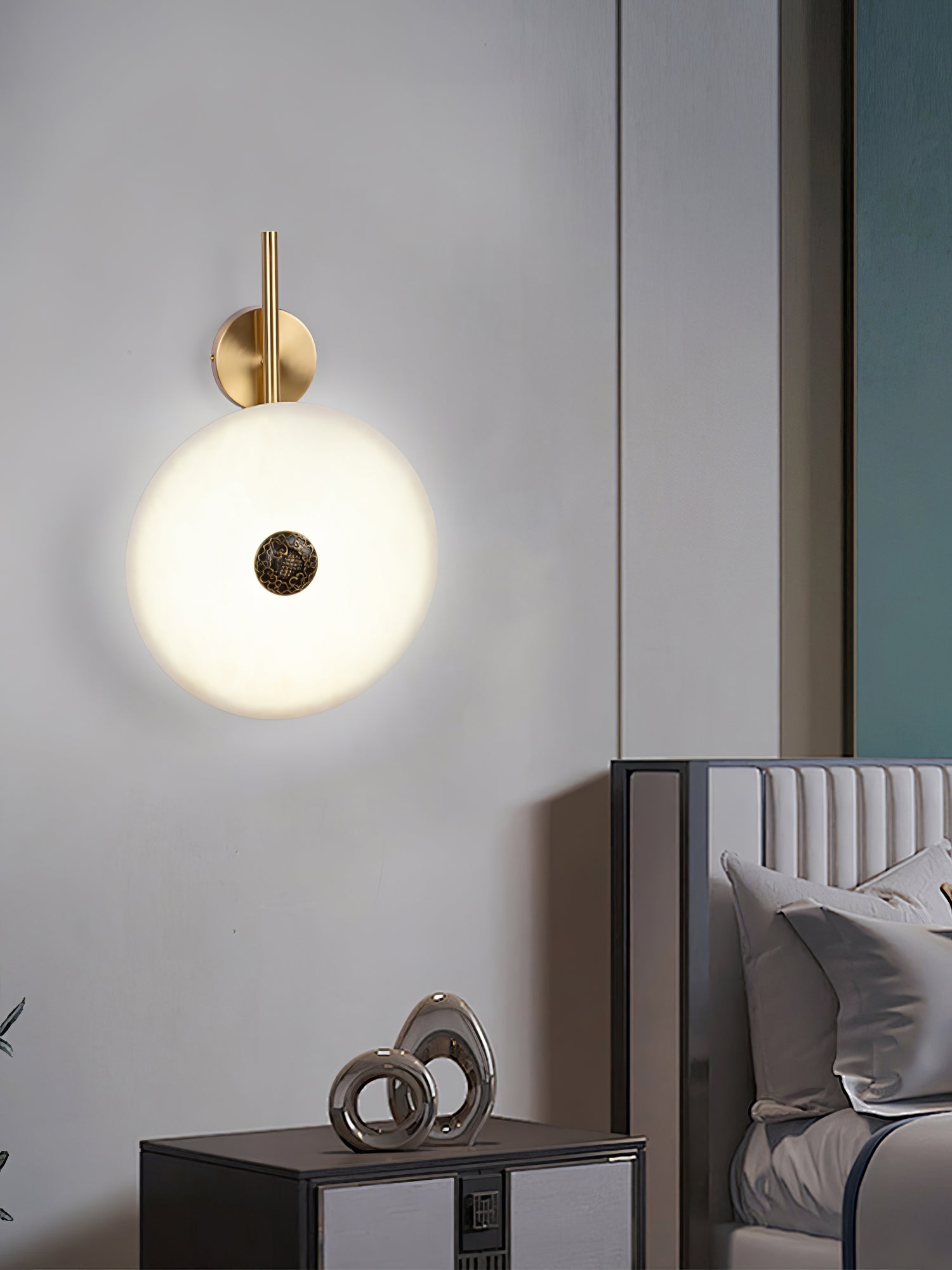 Alabaster Eclipse Wall Light | Esilora