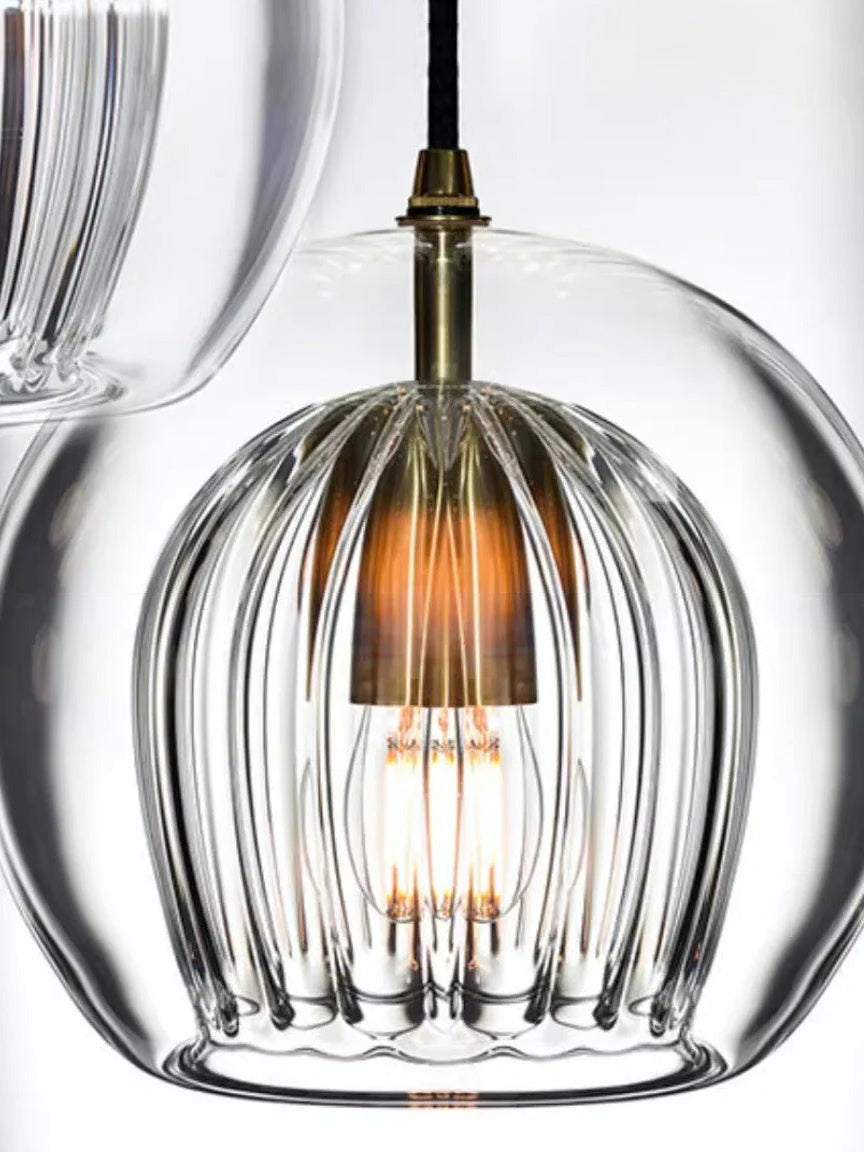 Modern Pleated Glass Pendant Light M39 | Esilora