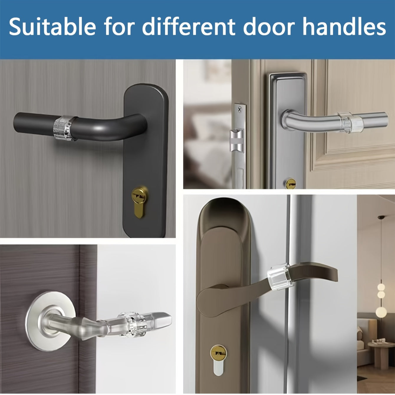Paracolpi per maniglie delle porte in silicone - Set da 5 - Esilora