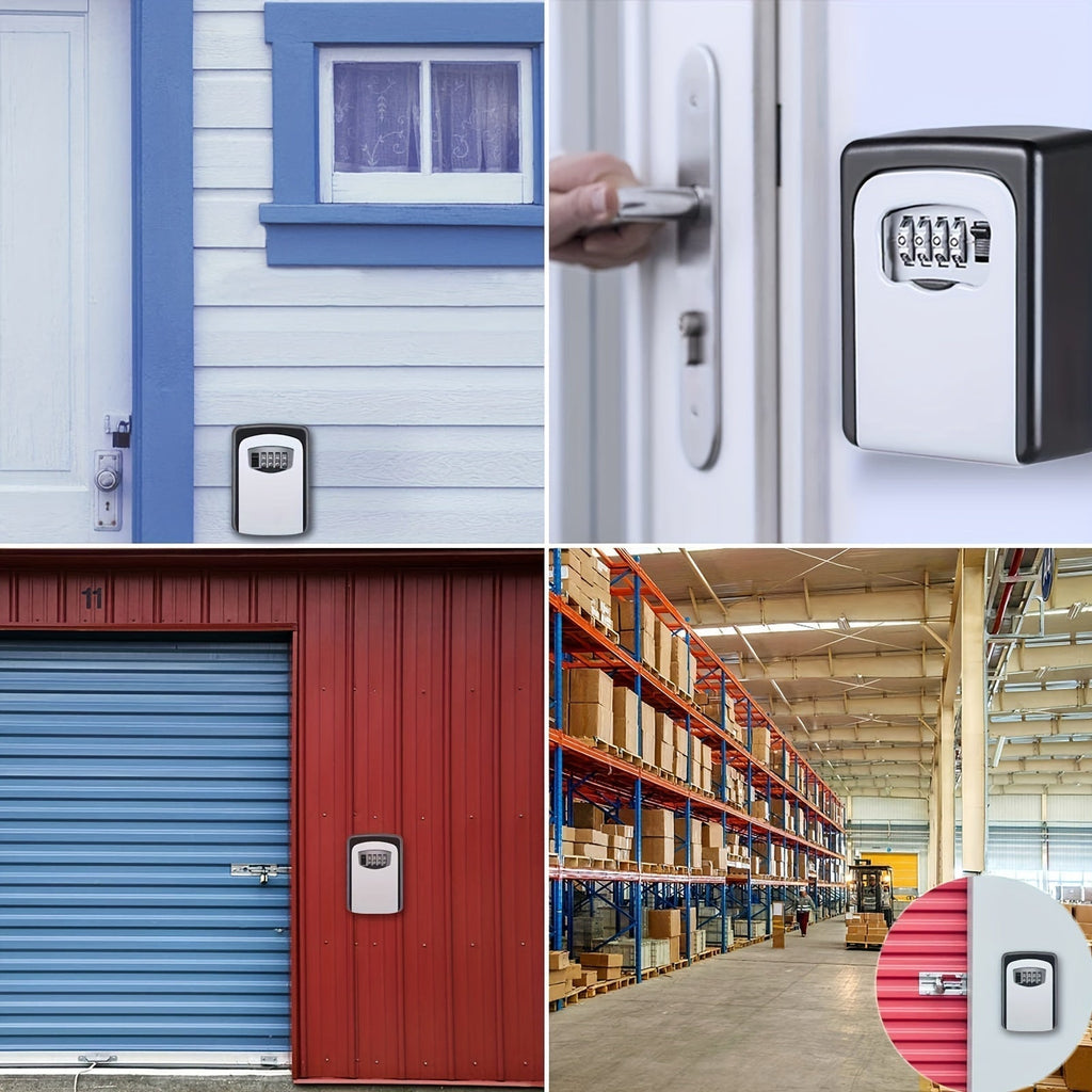 Outdoor Key Safe with Combination Lock and Cover - Esilora