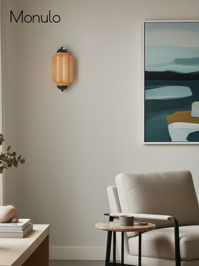Vintage Milk Glass Flush Eloise Wall Sconce for Bedside Hallway | Esilora