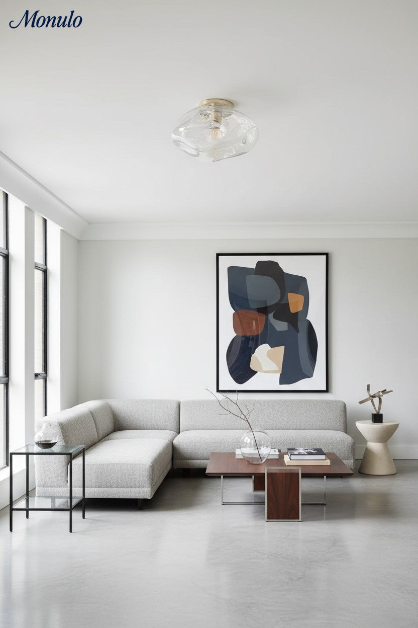 Plafoniera a filo in vetro iridescente Lightail – Lampada da soffitto moderna ed elegante per soggiorno／sala da pranzo | Esilora
