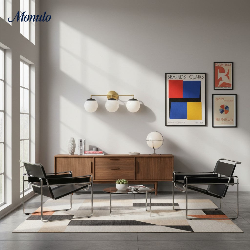 مصباح Glorica Glass الشريطي LED القابل لتعتيم الإضاءة للمرآة – وحدة إضاءة حمّام كروية بسيطة | Esilora