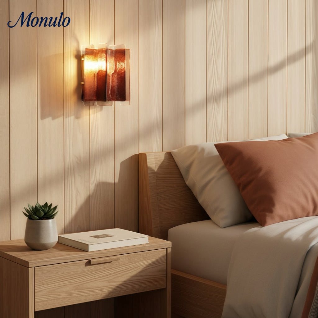 Verdura Architectural Wall Mounted Lamp with Glass Panel Design | Esilora