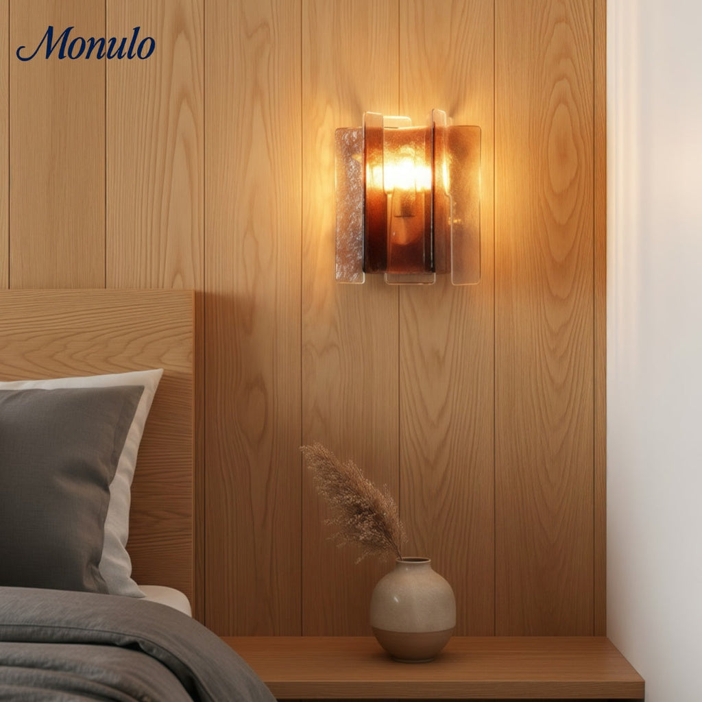 Verdura Architectural Wall Mounted Lamp with Glass Panel Design | Esilora
