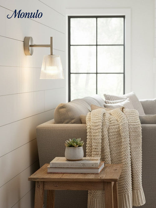 Bravira Modern Glass Wall Lamp – Minimalist Wall Sconce for Bedroom, Hallway & Vanity | Esilora
