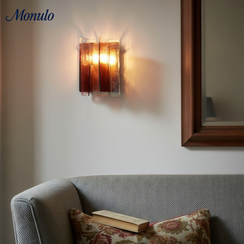 Verdura Architectural Wall Mounted Lamp with Glass Panel Design | Esilora