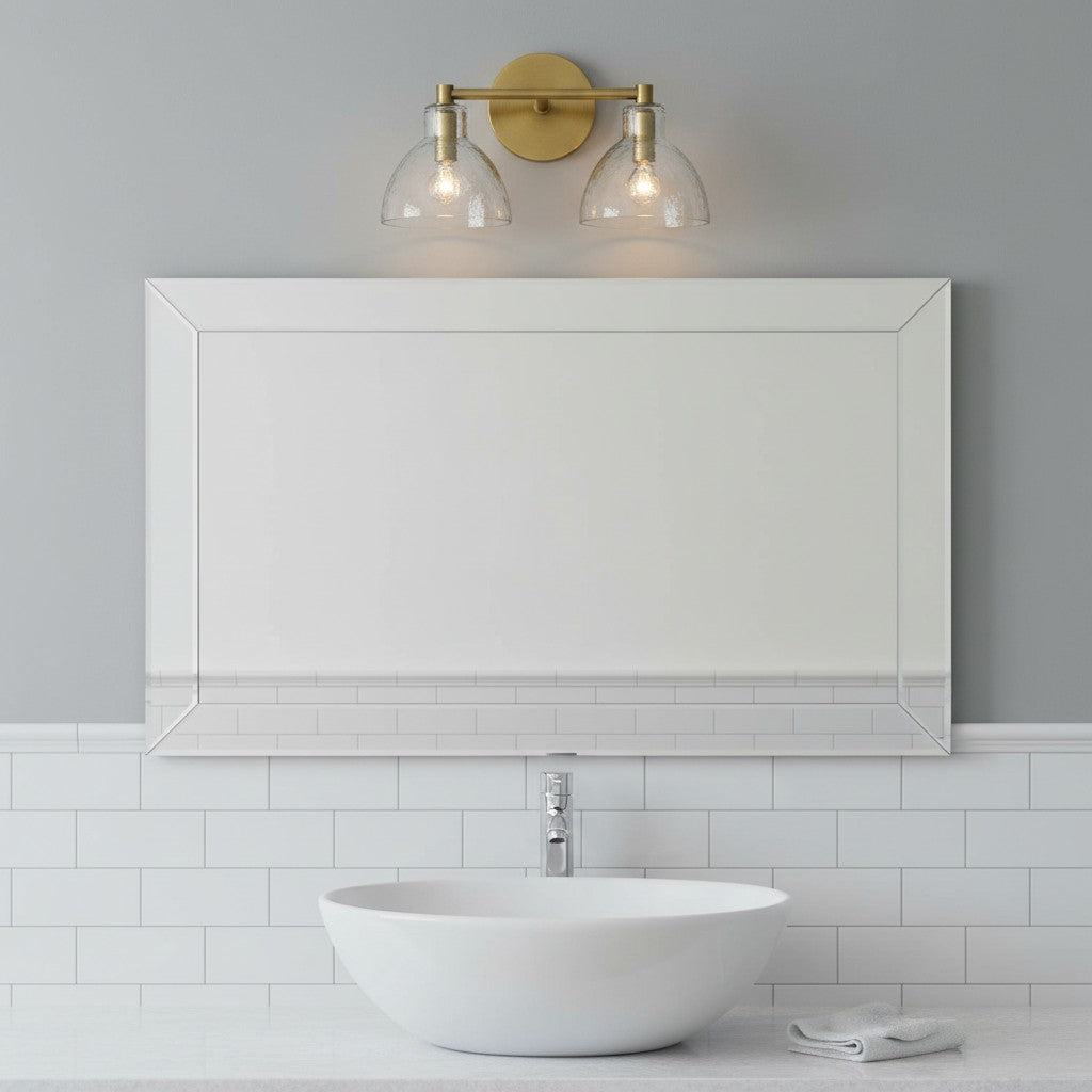 Applique Glavira in vetro riciclato - Lampada moderna per lavabo del bagno | Esilora