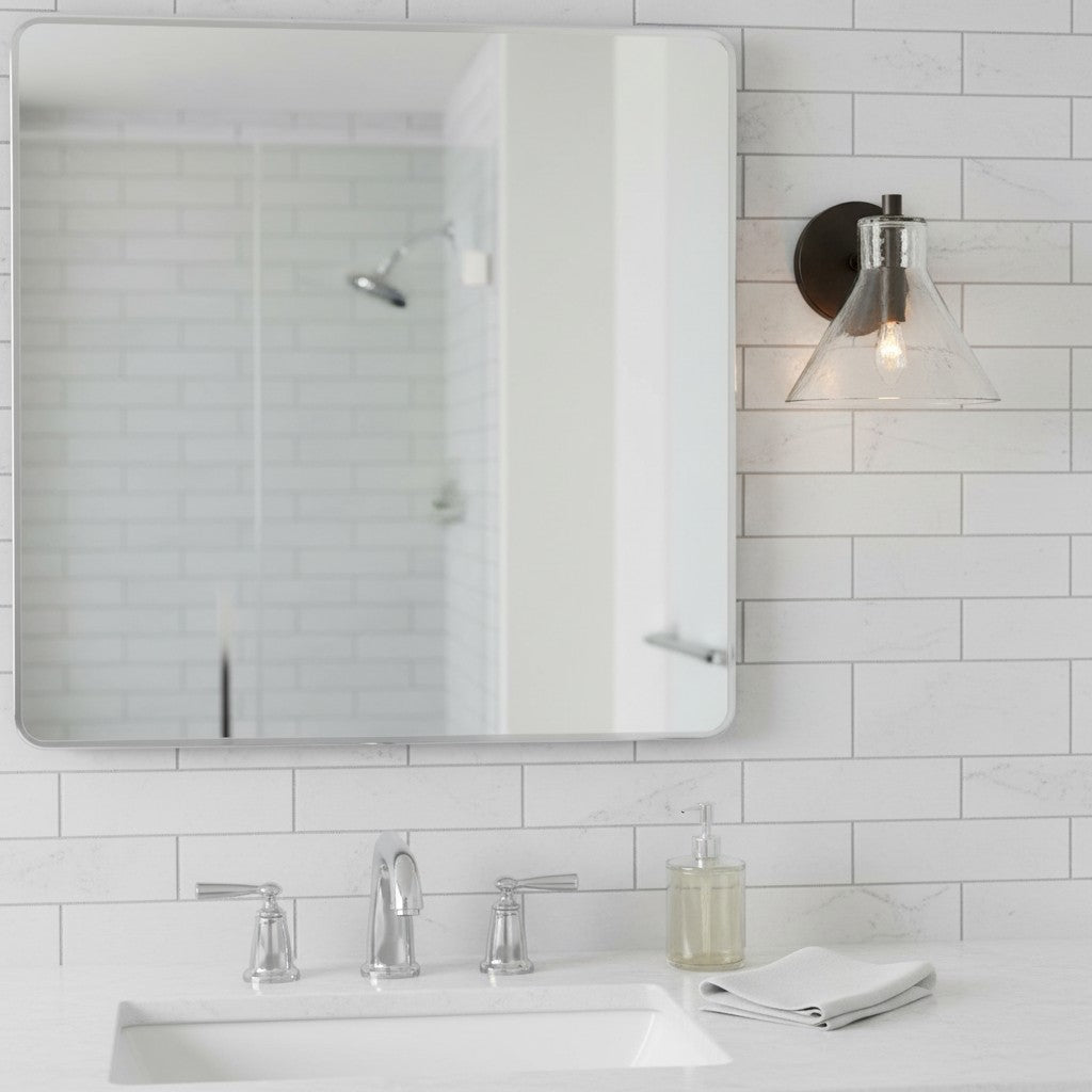 Applique Glavira in vetro riciclato - Lampada moderna per lavabo del bagno | Esilora
