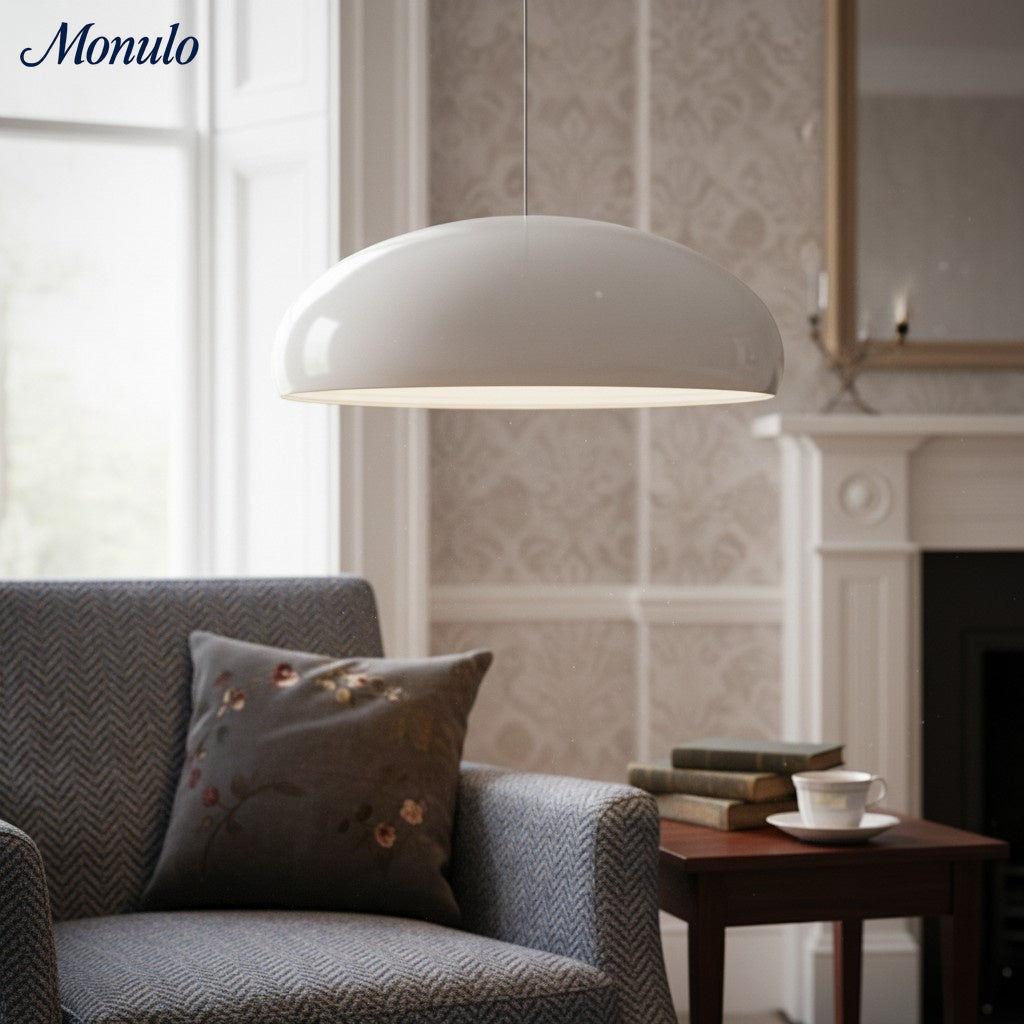 Verdoma Sleek Modern Metal Bowl Pendant Light for Bedrooms and Hallways | Esilora