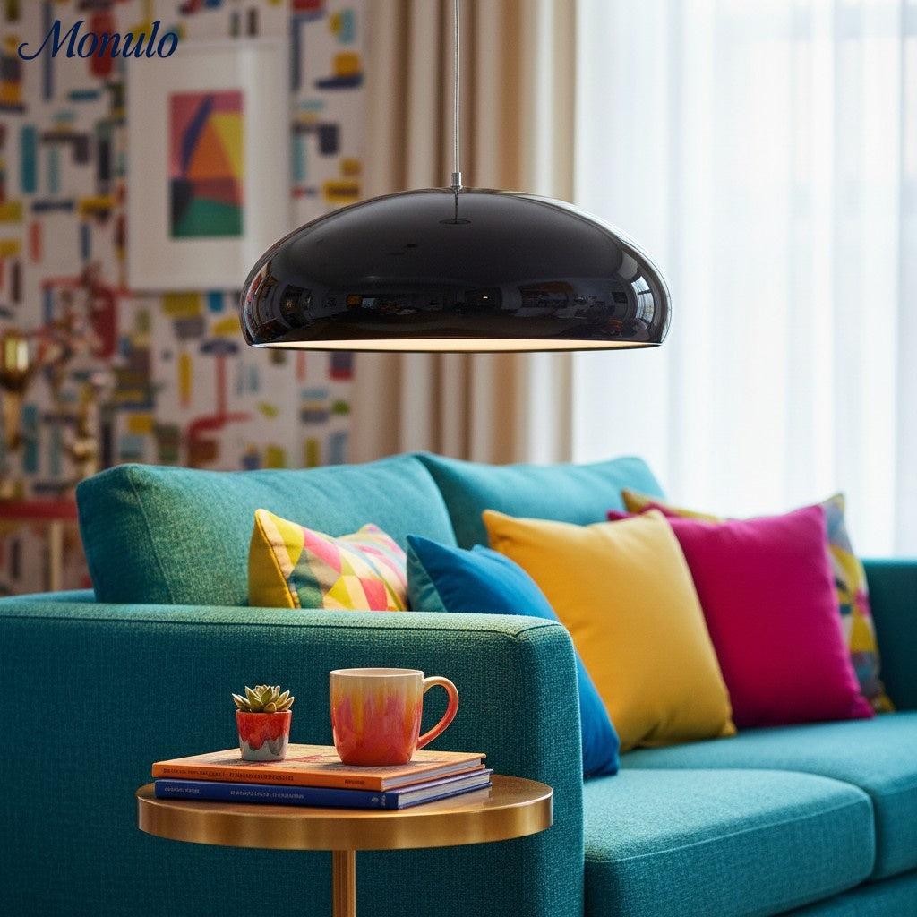 Verdoma Sleek Modern Metal Bowl Pendant Light for Bedrooms and Hallways | Esilora