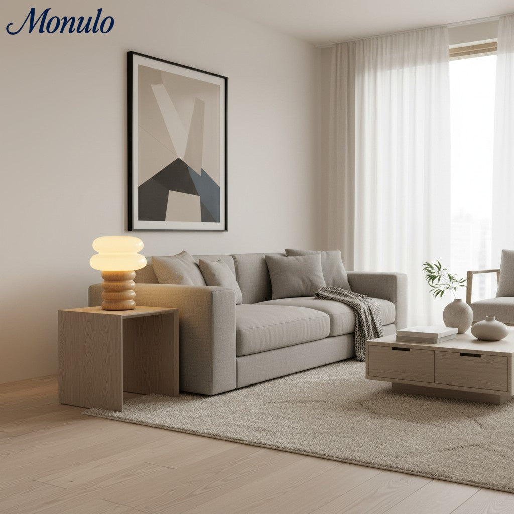 Auralume Geometric Dome Accent Table Lamp - Scandinavian Design for Reading Desk or Lounge Area | Esilora