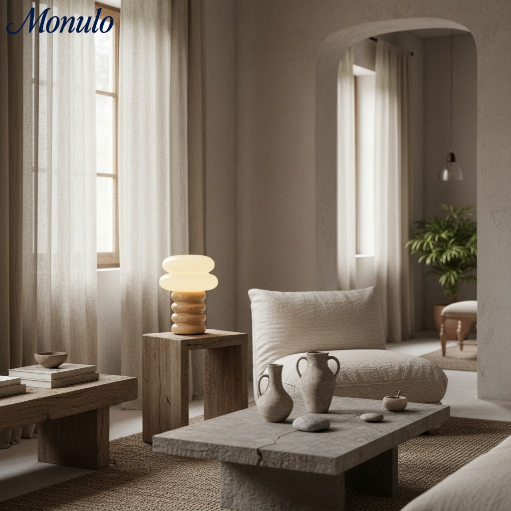 Auralume Geometric Dome Accent Table Lamp - Scandinavian Design for Reading Desk or Lounge Area | Esilora