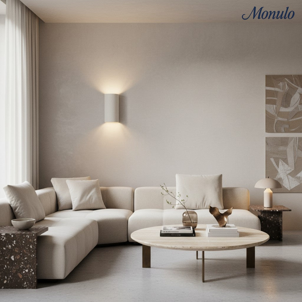 Linbron Natural Linen Sconce – Diffused Glow for Open Concept Living Spaces | Esilora