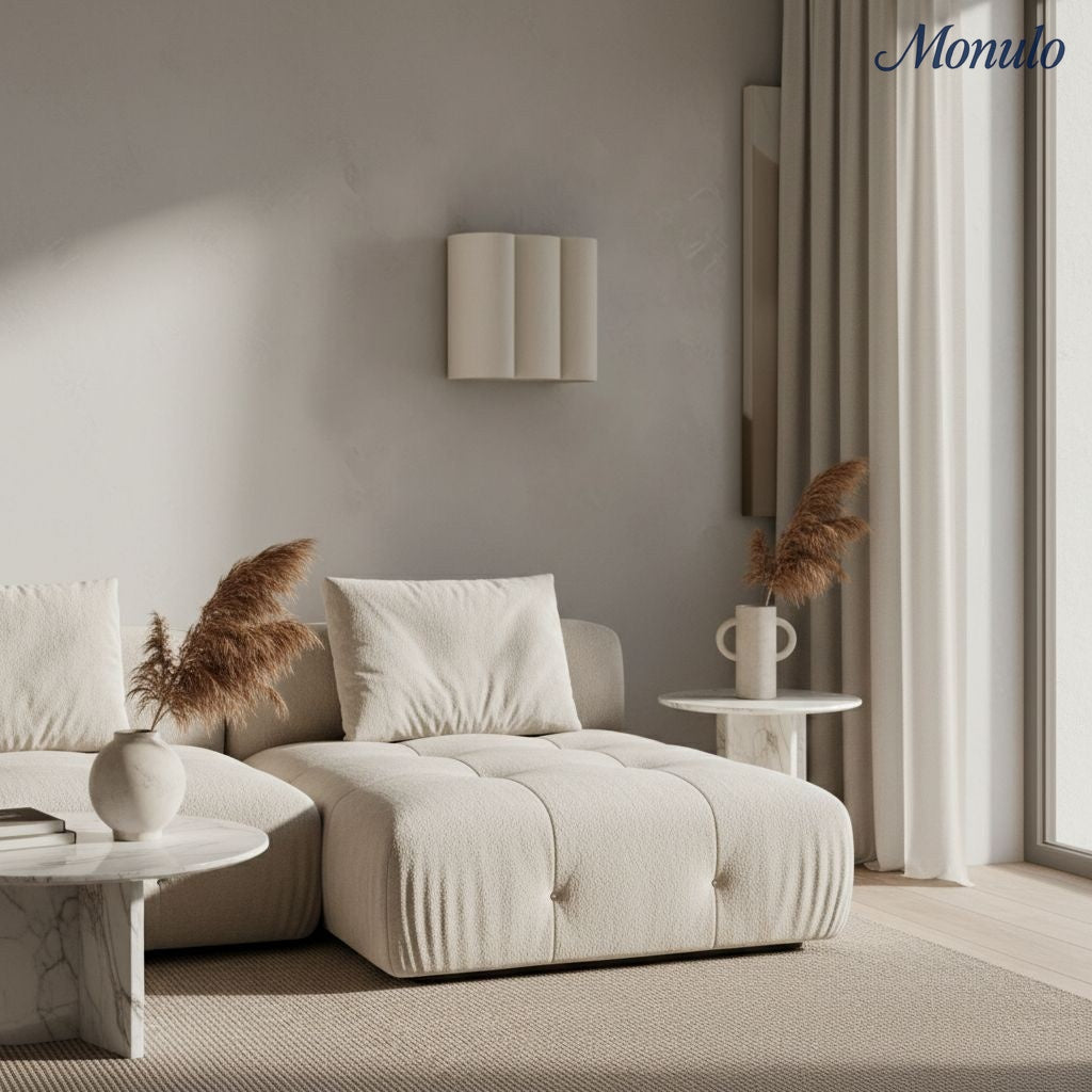 Linbron Natural Linen Sconce – Diffused Glow for Open Concept Living Spaces | Esilora