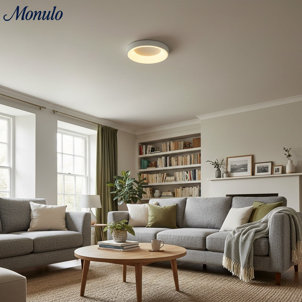 Lumiflexa Sleek Circle Ceiling Lamp - Minimalist Design for Modern Living Rooms | Esilora