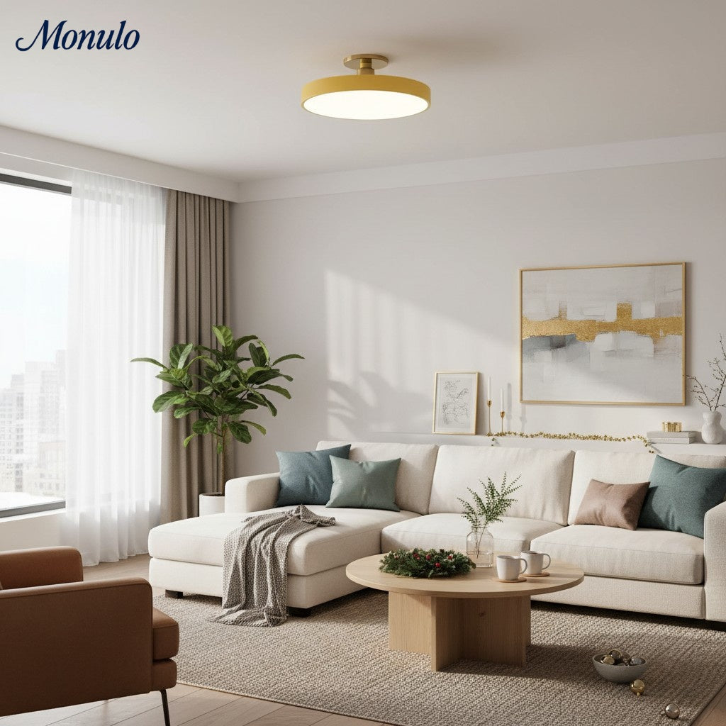 Lumiflexa Round Minimalist Flush Mount Ceiling Light - Contemporary Design for Hallway and Office | Esilora