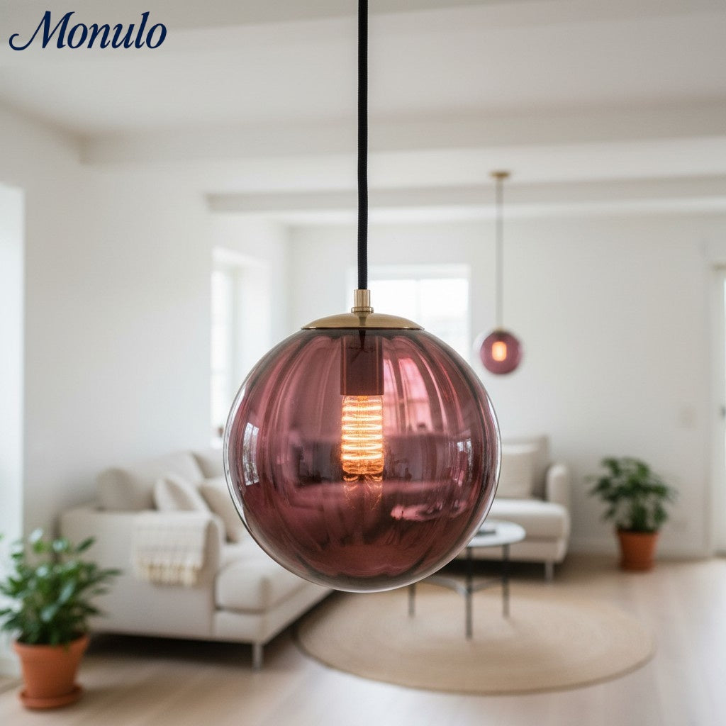 Nuevola Modern Elegant Globe Pendant Light - Dining Kitchen Use | Esilora