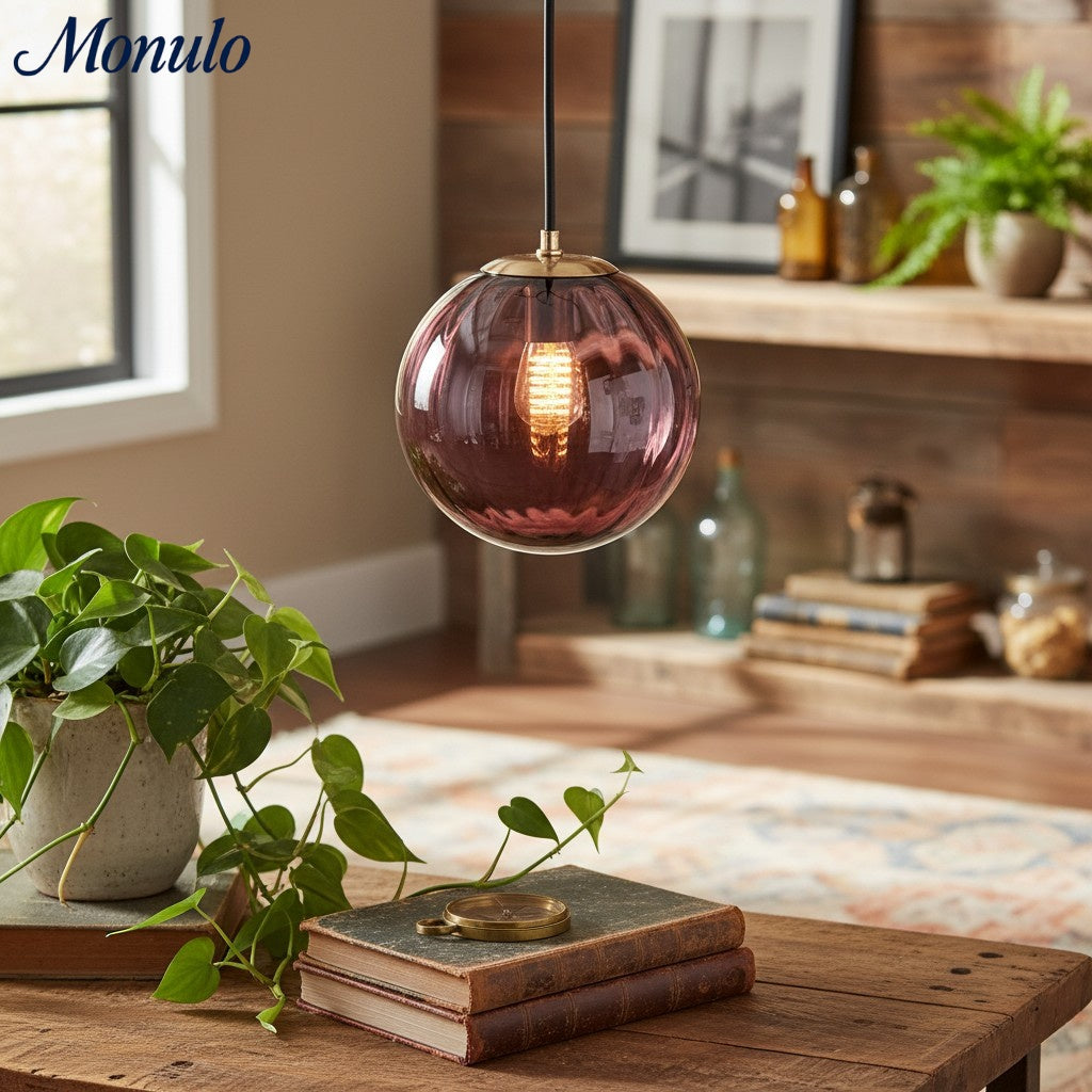 Nuevola Modern Elegant Globe Pendant Light - Dining Kitchen Use | Esilora