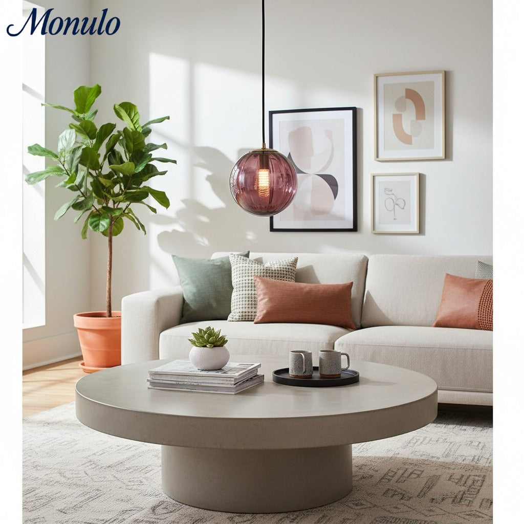 Nuevola Modern Elegant Globe Pendant Light - Dining Kitchen Use | Esilora