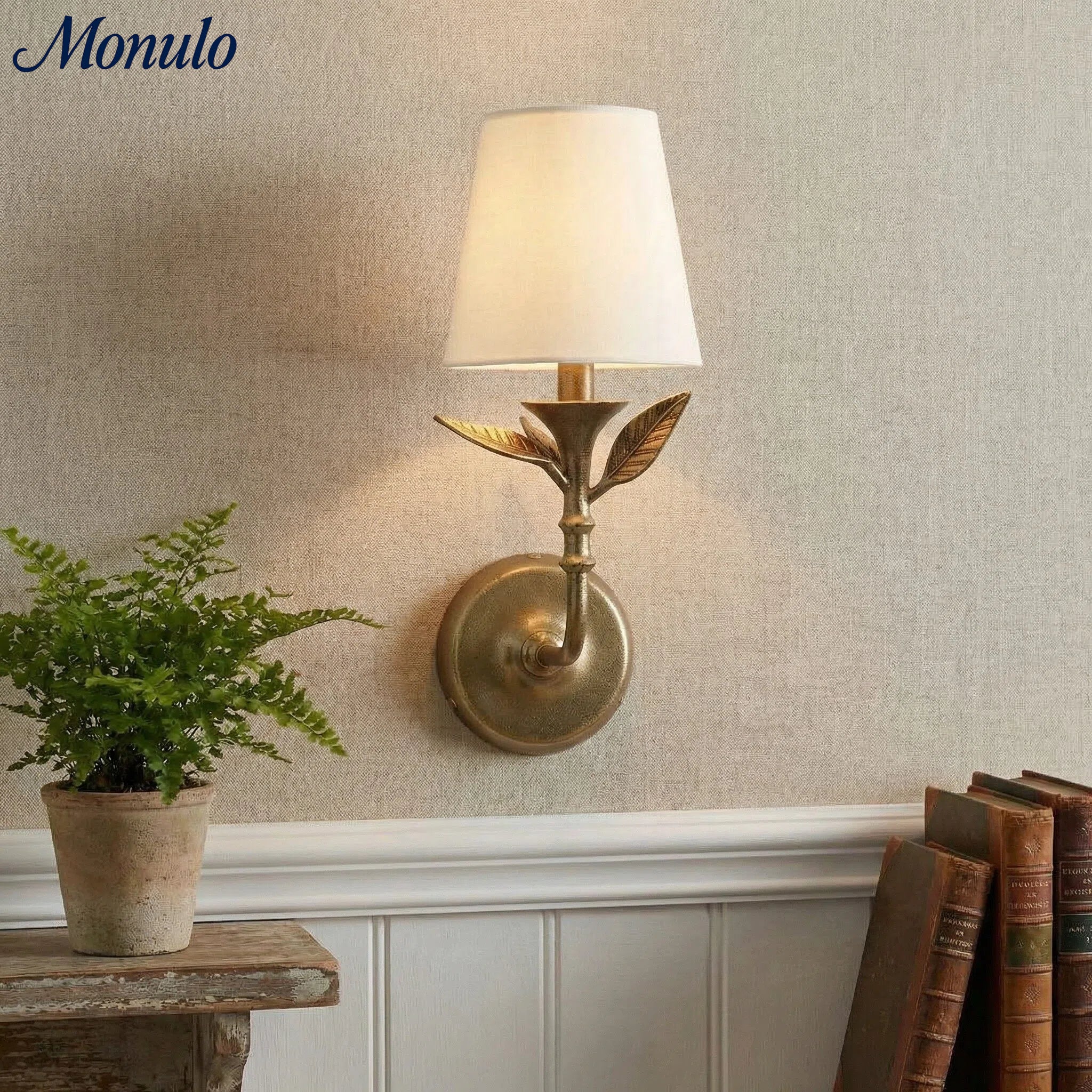 Roven Botanical Metal Wall Sconce Vintage-Inspired Metal Wall Light for Hallway and Bedroom | Esilora
