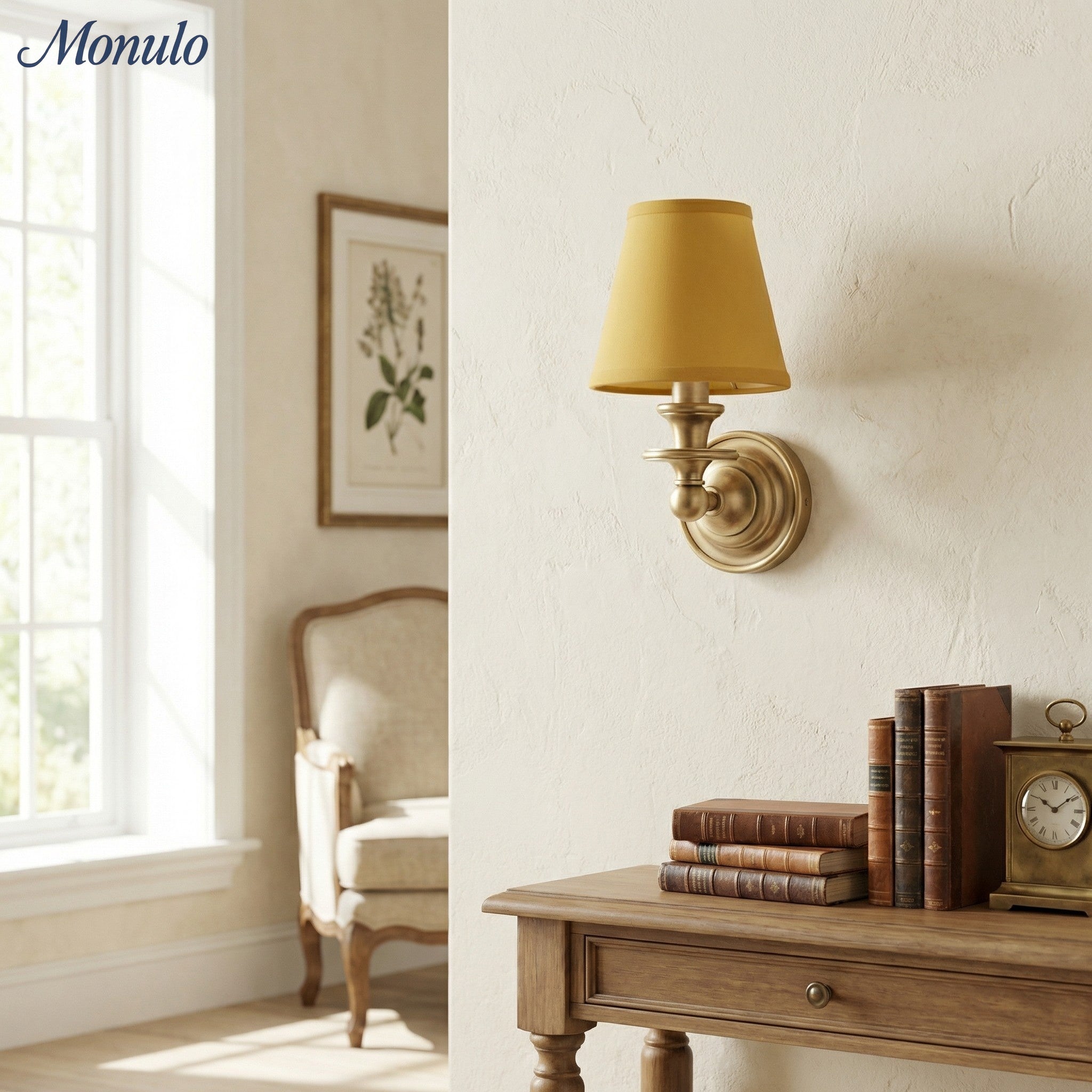 Rowan Drum Shade Wall Sconce – Fabric Sconce Light for Cozy Cottage Lighting | Esilora