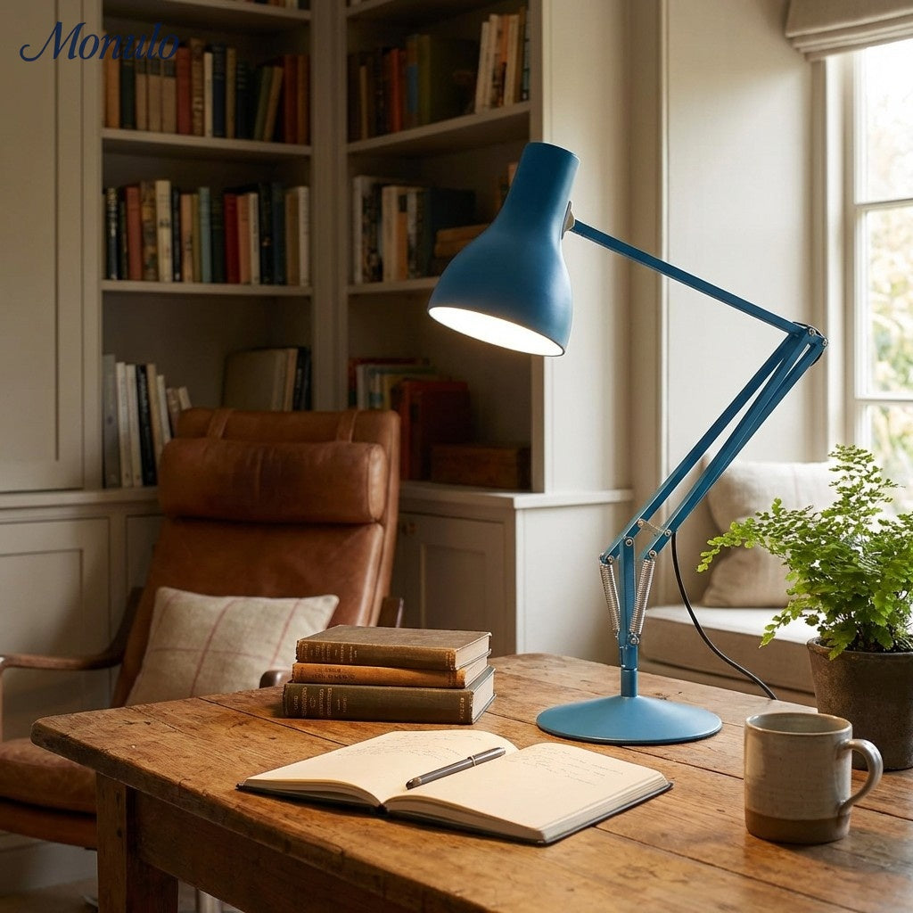 Modryx moderne schwenkbare Schreibtischlampe mit klaren Linien - minimalistische Arbeitsleuchte für Schreibtisch und Nachttisch | Esilora