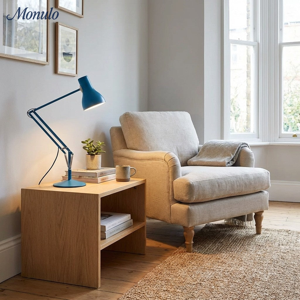 Modryx moderne schwenkbare Schreibtischlampe mit klaren Linien - minimalistische Arbeitsleuchte für Schreibtisch und Nachttisch | Esilora